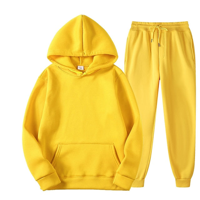 Women's Hoodie Tracksuit Pants Sets Sweatpants Joggers Long