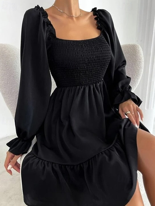 Women's Mini Dress Peplum Dresses Ruched Dress Modern