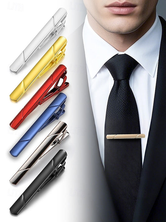 7 Clip Colors Tie Classic - Metal Available Men's