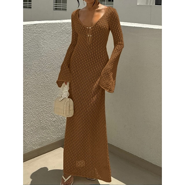 Women's Swimwear Cover Up Swim Dress Swimsuit Crochet