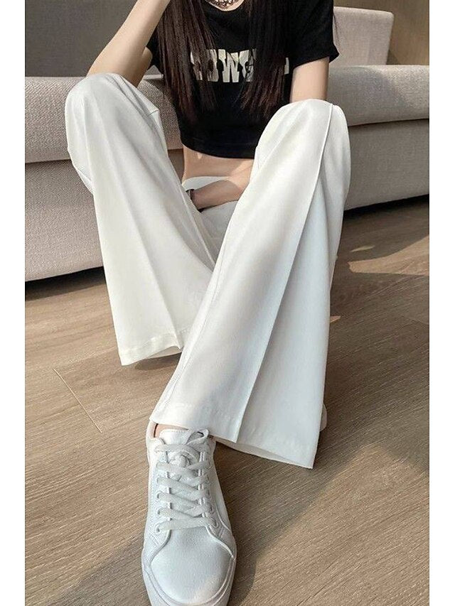 Women's Dress Pants Streetwear Casual Full Length Natural
