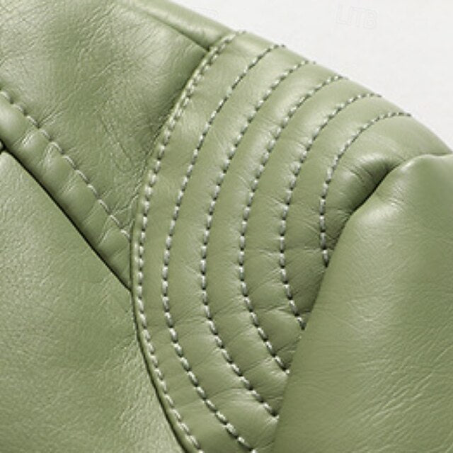 Leather Jacket Pocket Faux Women's Comfortable Zipper