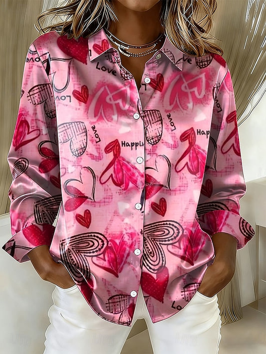 Valentine's Day Women's Shirt Heart Graphic Vintage