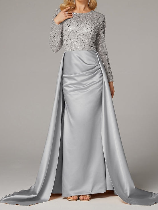 Gown Mermaid Elegant Floor Masquerade Evening Carnival Dress