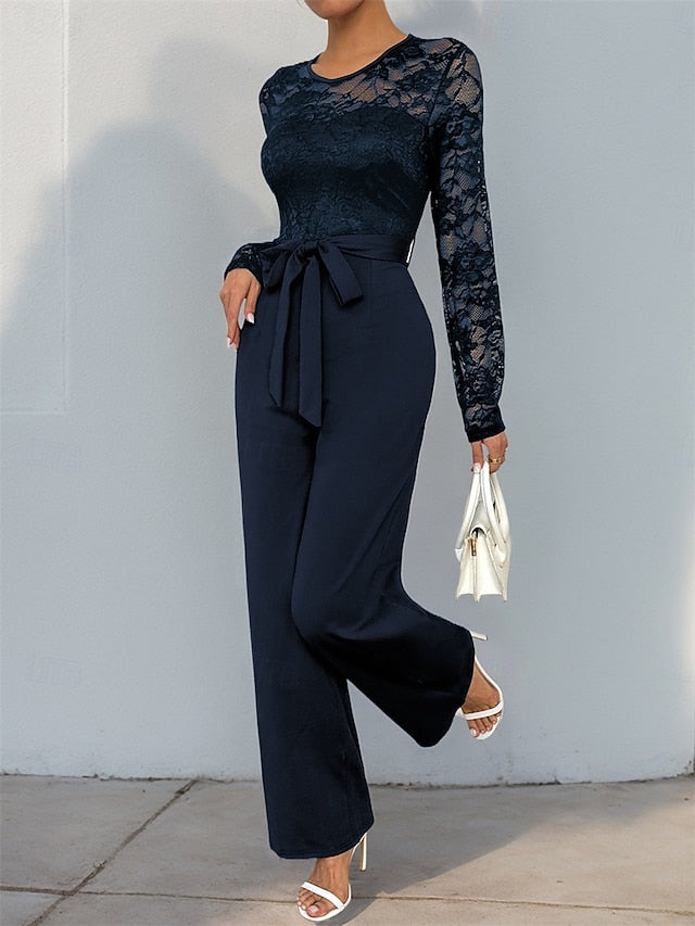 Jumpsuit / Pantsuit Mother of the Bride  Elegant Casual Jewel