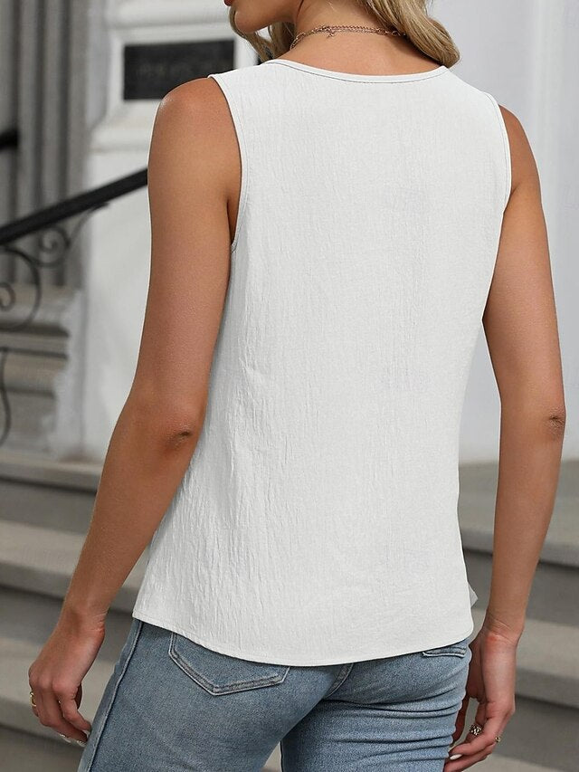 Women's Camisole Tank Top Solid Color Daily Casual