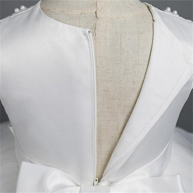 Sleeveless Girls' Color Dress Party Solid Toddler