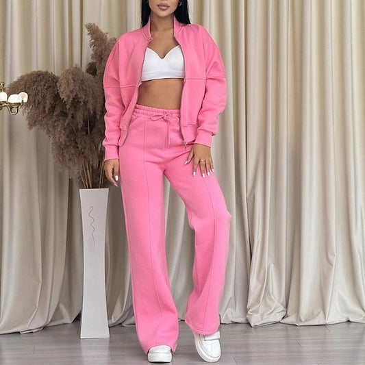 Women's Tracksuit Pants Sets Bolero Top Long Sleeve Shirt