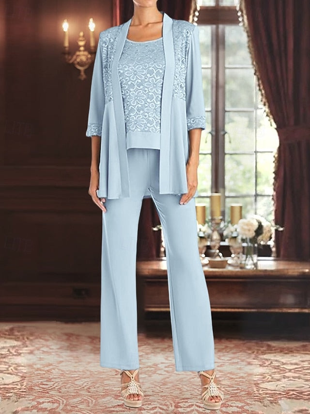 3 Mother of the Piece Elegant Dress Pantsuit Bride