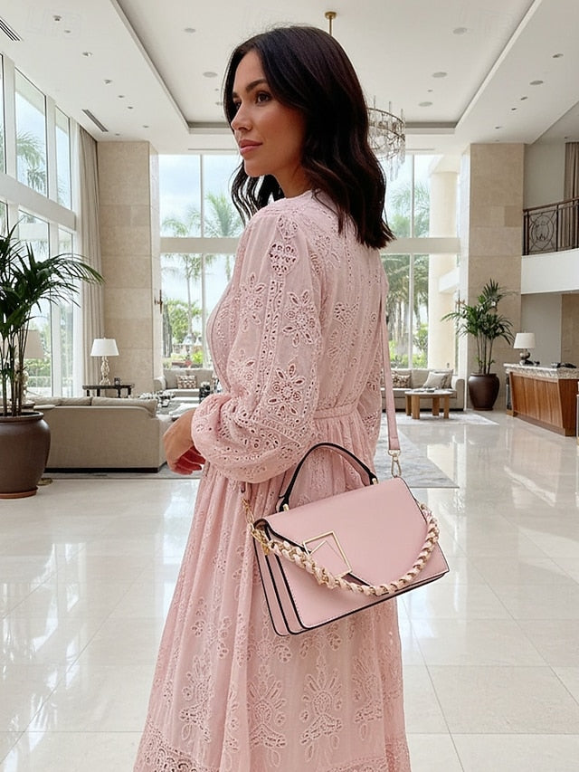 Women's Elegant Faux Leather Crossbody Handbag, Chic Top