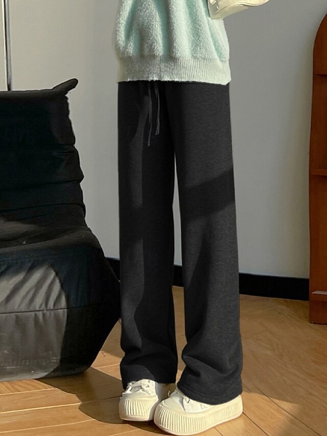 Women's Culottes Wide Leg Chinos Casual Full Length Mid