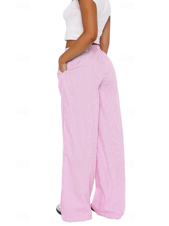 Women's Wide Leg Slacks Fashion Streetwear Full Length