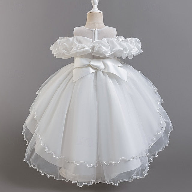 Flower Kids Dress Party Sleeve Floral Wedding Short Girls'