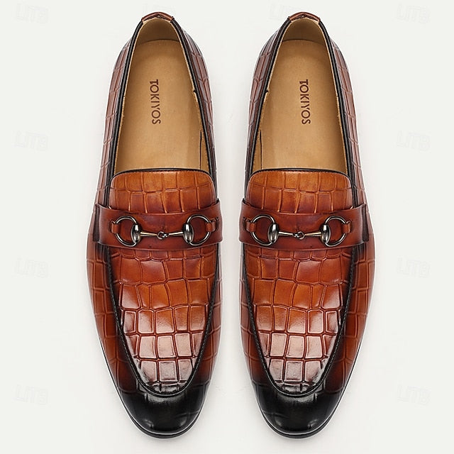 Men's Loafers Tassel with Suede Faux and Detail Brown