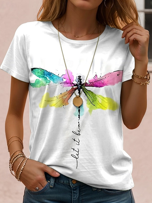 Women's T Shirt Print Graphic Animal Vintage Stylish