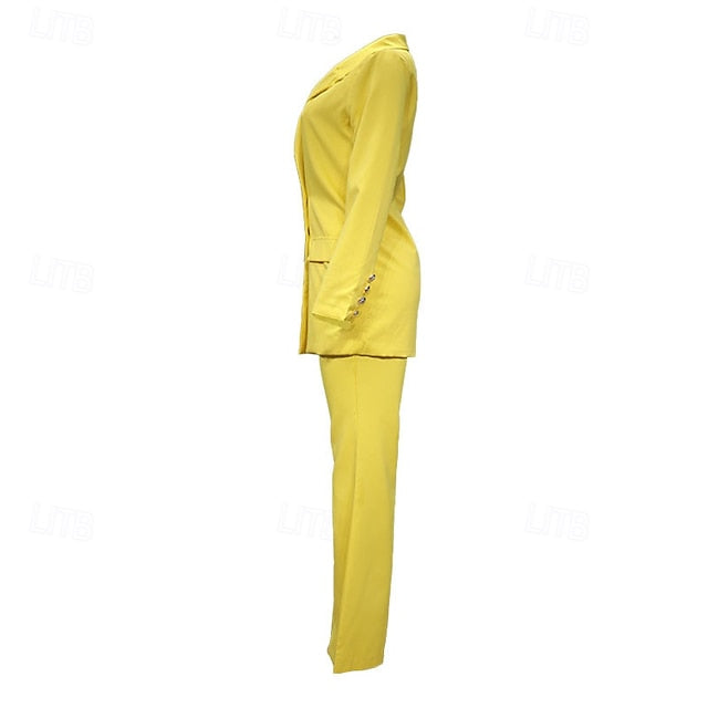 Women's Blazer Blazer Suits Wide Leg Pants Dress Pants