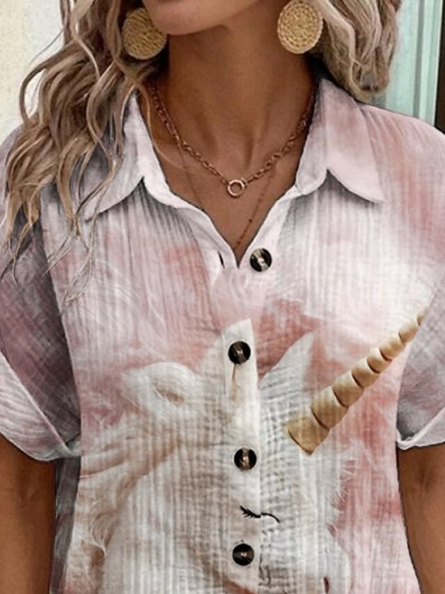 Women's Mini Dress Shirt Dress Casual Dress Print Dress