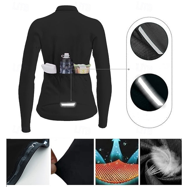 Women's Tops Cycling Jersey Gradient Polka Dot Long Sleeve