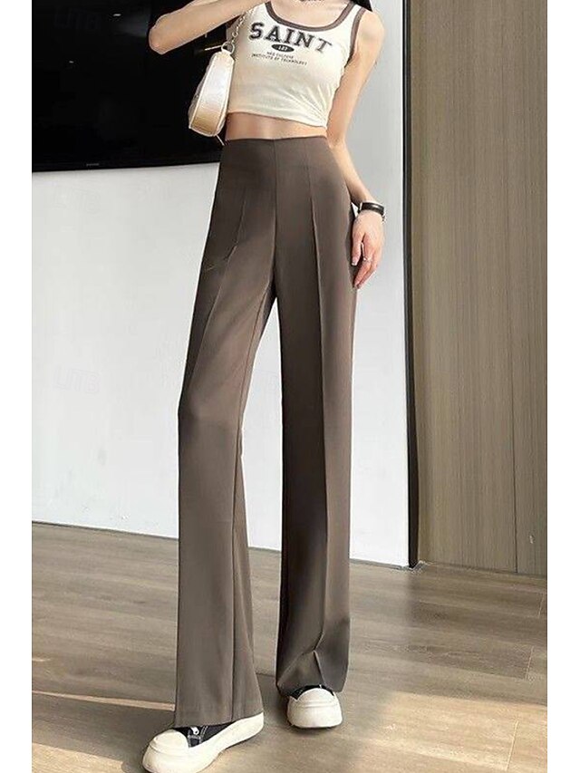 Women's Dress Pants Streetwear Casual Full Length Natural