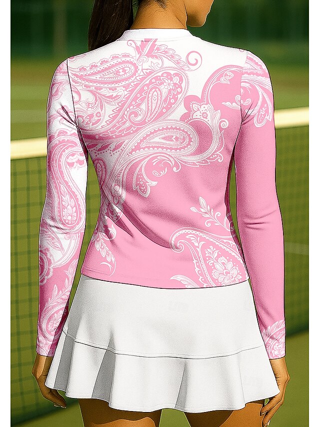 Women's Paisley Sport Shirt Tennis Shirt Tennis Top Long