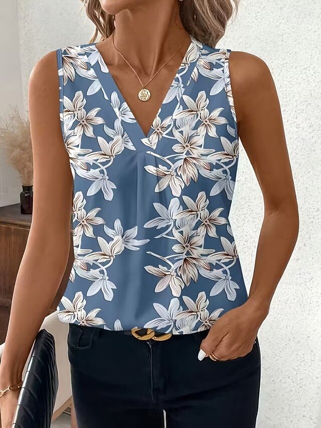 Women's Tank Top Floral Graphic Plants Elegant Vintage