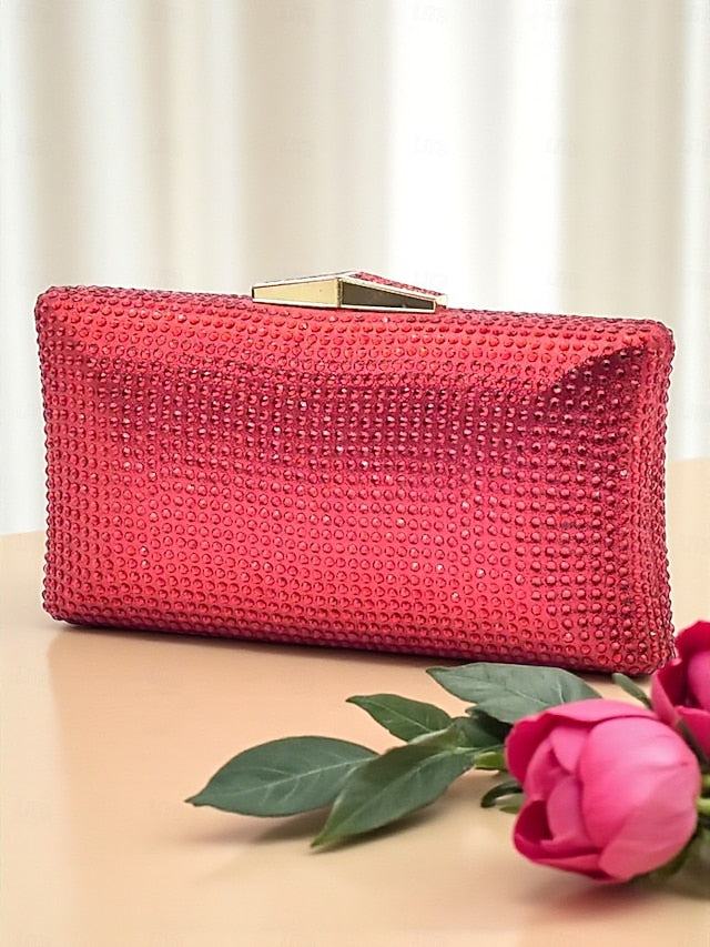 - Matching and Clutch Set Heel Sandals Block Women's Gold