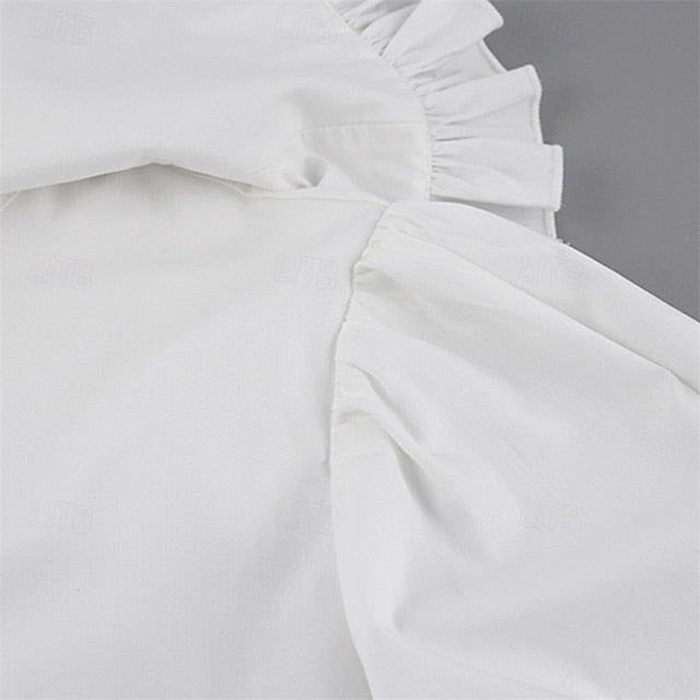 Women's Shirt Buttons Plain Daily Stylish Basic Long Sleeve
