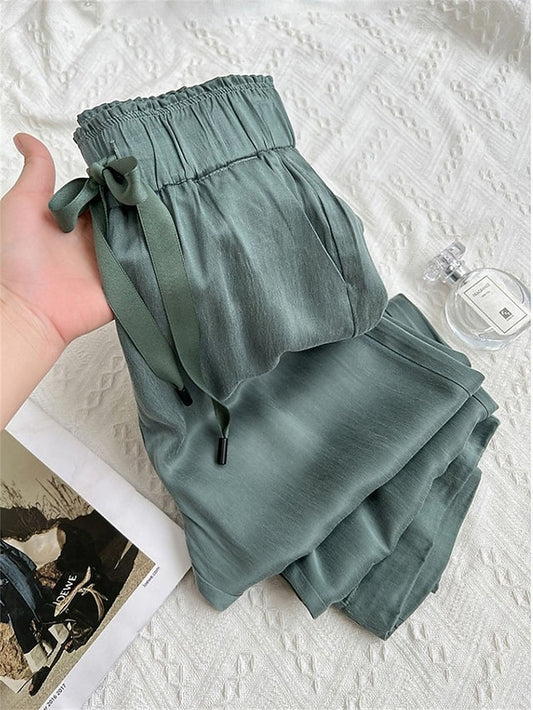 Women's Culottes Wide Leg Wide Leg Chinos Straight Elegant