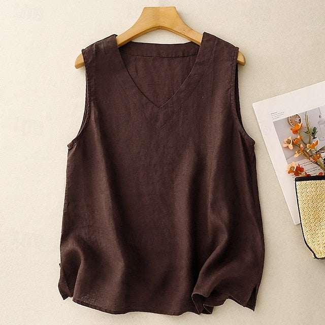 Women's Boho Shirt Camisole Tank Top Sleeveless Shirt