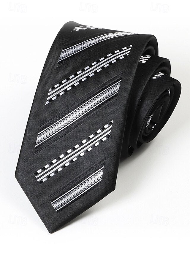 Positioning - Tie Men's Narrow Pattern 6cm Stripe