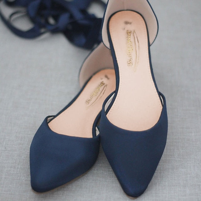 Women's Ballet – Tie Ribbon Flats Comfortable Satin