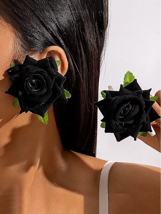 Drop - Floral Flower Earrings Oversized Women's Statement