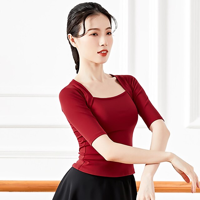 Activewear Top Pure Color Women's Performance Training Half