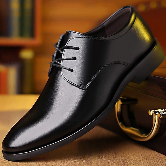 Lace-Up Shoes Derby Men's – Glossy Classic Black Formal