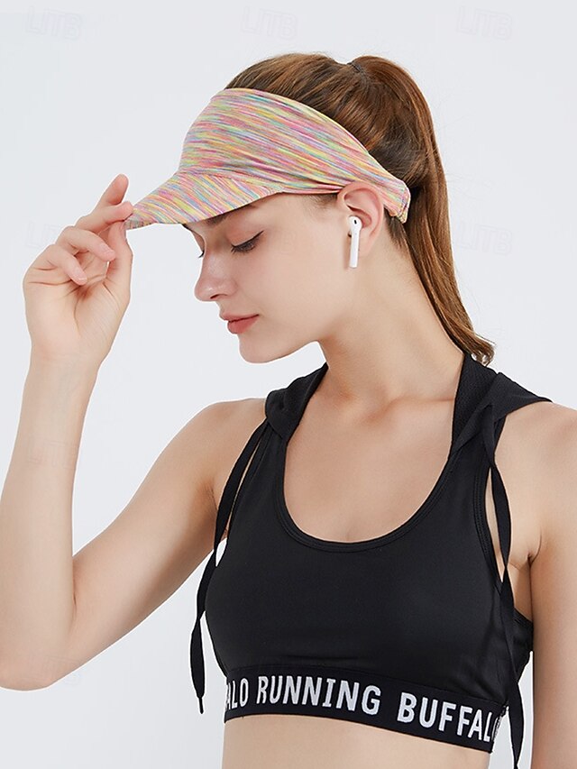 Women's Elastic Sports Hollow Top Sun Hat - Lightweight UV