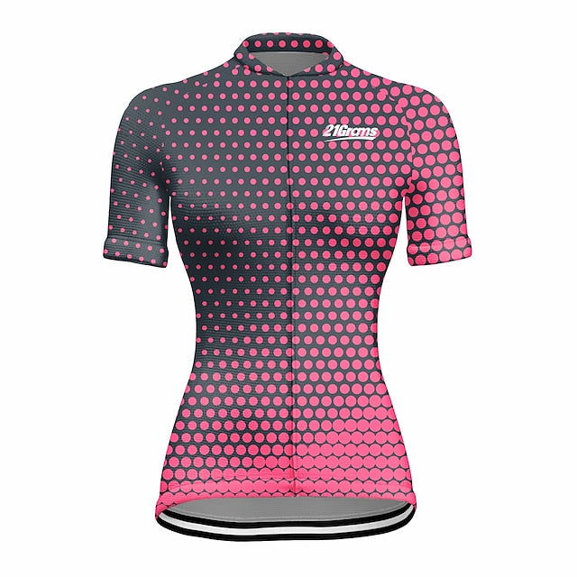 Women's Cycling Jersey Polka Dot Short Sleeve Bike Jersey