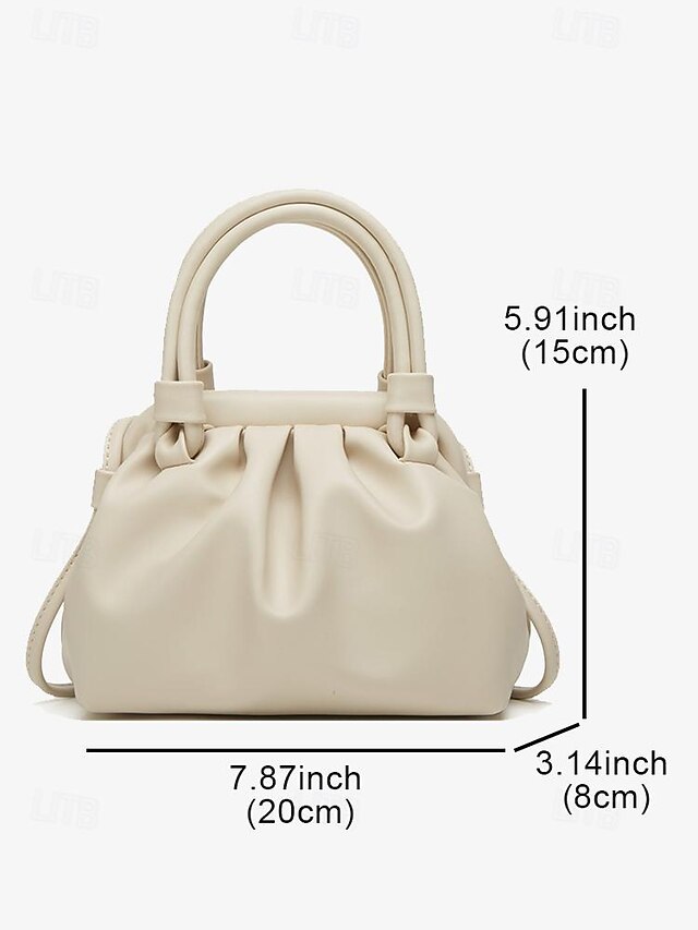 Elegant Women's Handbag Closure Cream Drawstring with –