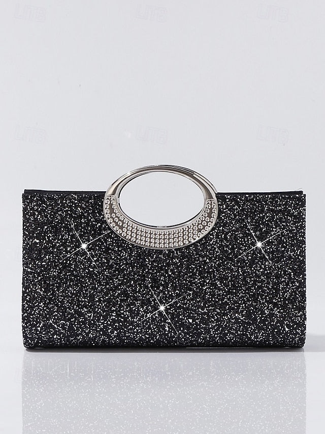 with Silver Women's Evening Clutch Bag Glitter Gold