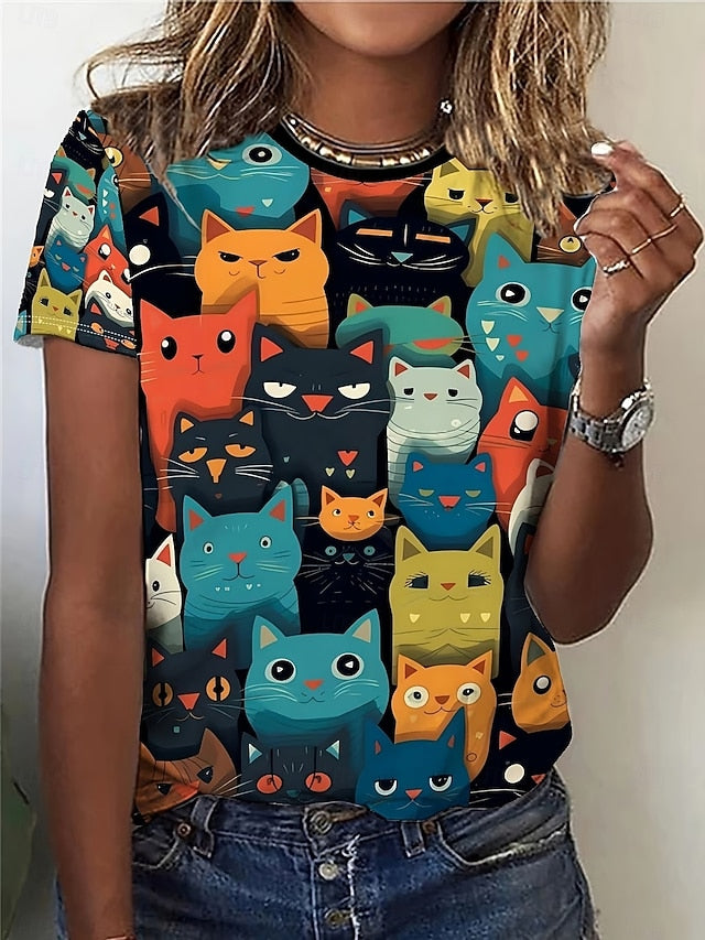 Women's T Shirt Graphic Animal Vintage Stylish Classic