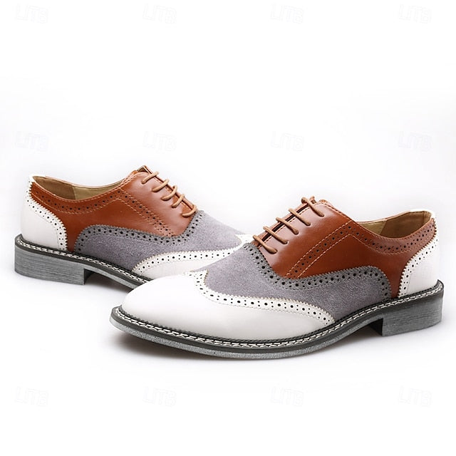 Oxford Men's Gatsby-Inspired Wingtip Shoes Spectator in