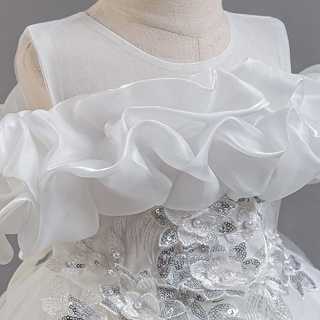 Flower Kids Dress Party Sleeve Floral Wedding Short Girls'