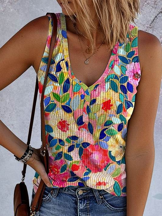 Women's Camisole Tank Top Print Floral Graphic Vintage
