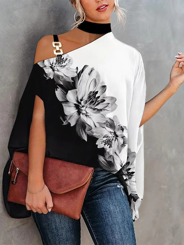 Women's Shirt Going Out Tops Blouse Concert Tops Black Navy