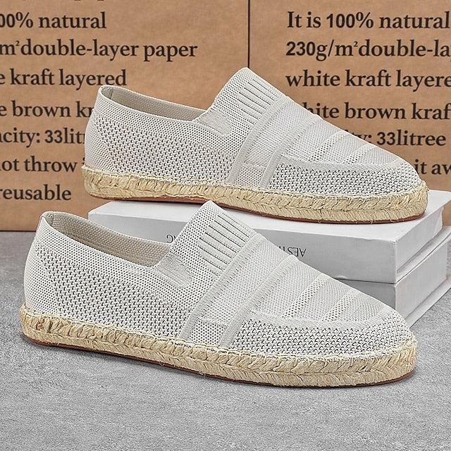 with Woven – Design Espadrilles Beige Men's Vacation