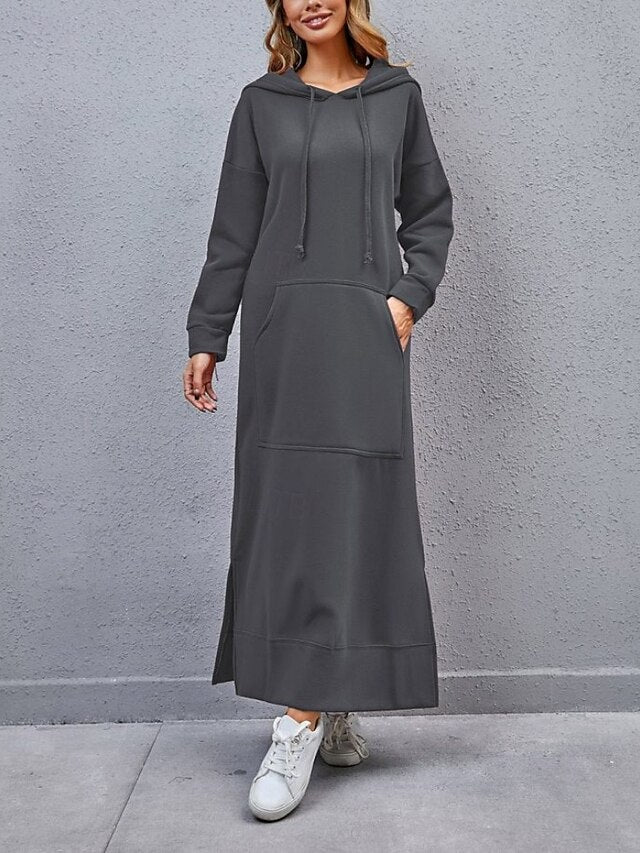 Women's Long Dress Maxi Dress Hoodie Dress Shift Dress