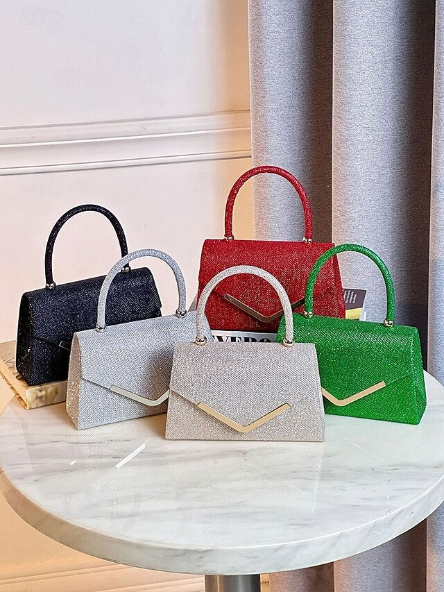 Evening Bag Clutch Strap – Chain with Glitter Women's