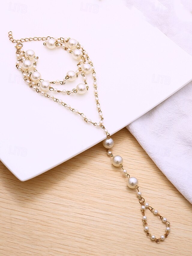 Elegant Foot Women's Bracelet – Chain Ankle Pearl