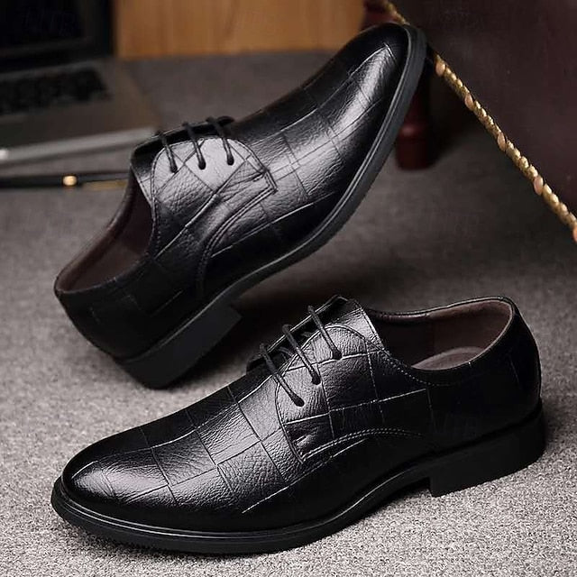 Shoes Black Classic – Men's Pattern Crocodile