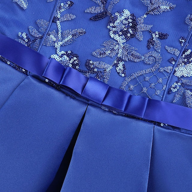 Formal Color Dress Kids Party Girls' Sleeveless Solid