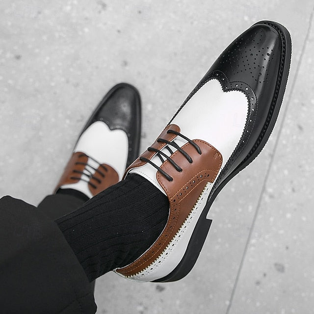 Wingtip with Men's White Brown Oxford and Shoes